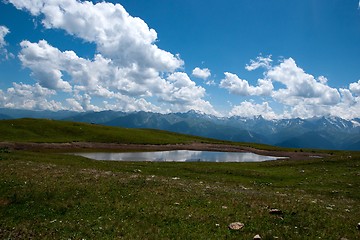 Image showing Hiking in mountain