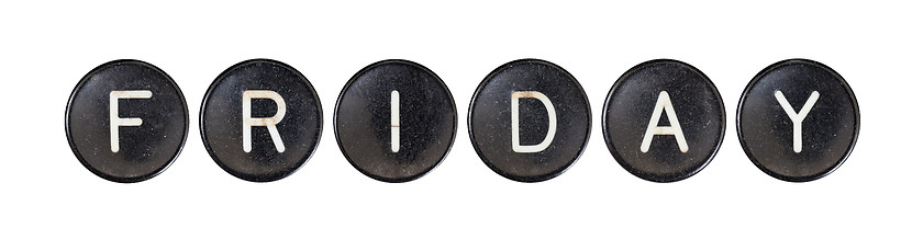 Image showing Typewriter buttons, isolated - Friday