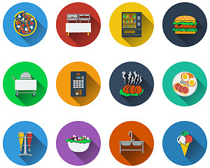 Image showing Set of restaurant icons