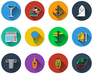 Image showing Set of travel icons
