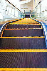 Image showing Escalator  in modern architecture