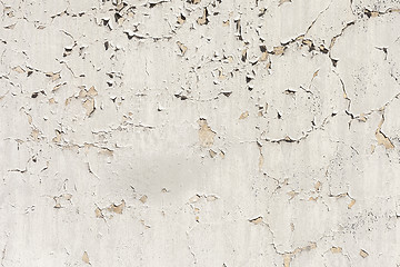 Image showing Grungy white concrete wall background