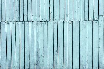 Image showing Green weathered wooden door texture