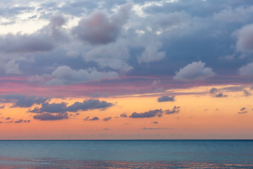 Image showing beautiful sunset at the beach