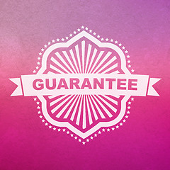 Image showing Vector guarantee sign. 