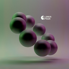 Image showing Vector spheres background. 3D vector illustration. 