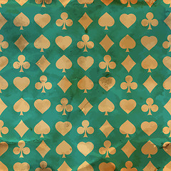 Image showing Card suits. Seamless pattern.