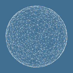 Image showing 3d sphere. Global digital connections. Technology concept. 