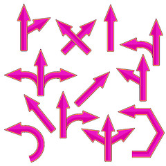 Image showing Pink Arrows