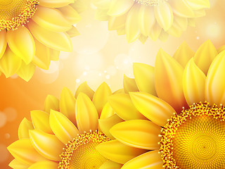 Image showing Macro SunFlower Background. EPS 10