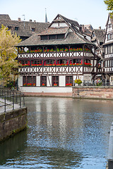 Image showing Strasbourg, water canal in Petite France area