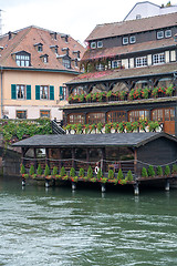 Image showing Strasbourg, water canal in Petite France area