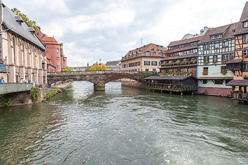 Image showing Strasbourg, water canal in Petite France area