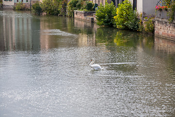 Image showing Strasbourg, water canal in Petite France area