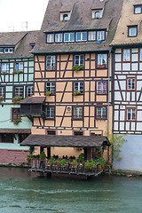 Image showing Strasbourg, water canal in Petite France area