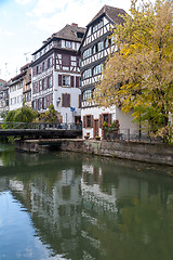 Image showing Strasbourg, water canal in Petite France area