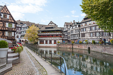 Image showing Strasbourg, water canal in Petite France area