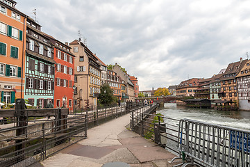 Image showing Strasbourg, water canal in Petite France area