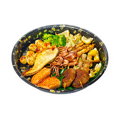 Image showing take away sushi express on plastic tray 