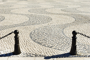 Image showing Details in cobblestone plaza