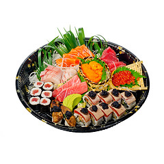 Image showing take away sushi express on plastic tray 