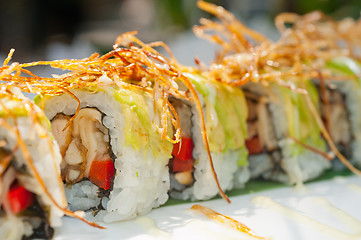 Image showing Japanese sushi rolls Maki Sushi 