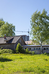 Image showing Vertical of old and new architecture of houses