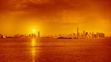 Image showing New York Sunset