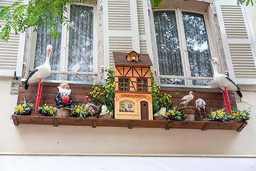 Image showing The originally decorated window in Strasbourg.  France