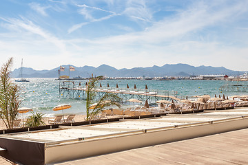 Image showing France, French riviera. Cannes. Beach