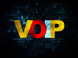 Image showing Web development concept: VOIP on Digital background