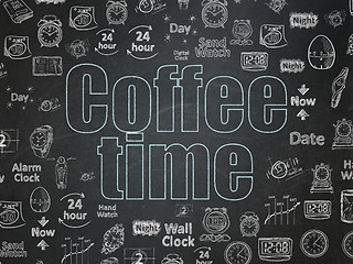 Image showing Timeline concept: Coffee Time on School Board background