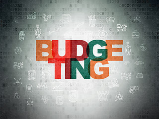 Image showing Finance concept: Budgeting on Digital Paper background