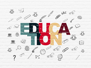 Image showing Studying concept: Education on wall background