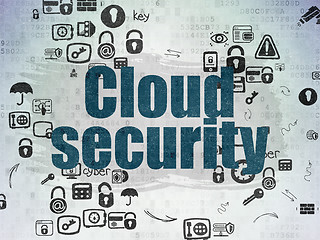 Image showing Security concept: Cloud Security on Digital Paper background