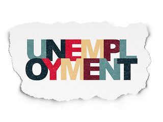 Image showing Finance concept: Unemployment on Torn Paper background