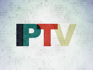 Image showing Web development concept: IPTV on Digital Paper background