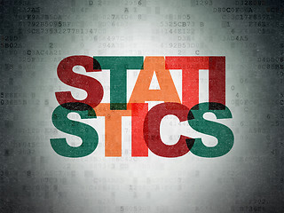 Image showing Business concept: Statistics on Digital Paper background