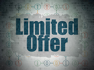 Image showing Business concept: Limited Offer on Digital Paper background