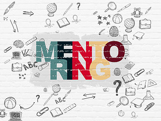 Image showing Learning concept: Mentoring on wall background