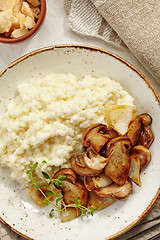 Image showing risotto with wild mushrooms