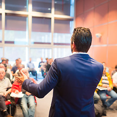 Image showing Speaker at Business Conference and Presentation.