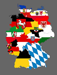 Image showing germany regions flag map