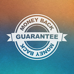 Image showing Vector guarantee sign. Money back.