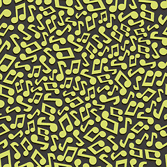 Image showing Musical seamless pattern with music notes. 