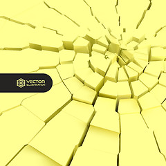 Image showing Cracked background. 3d vector illustration.