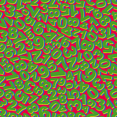 Image showing Numbers. Seamless pattern. Vector illustration. 