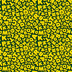 Image showing Vector illustration of seamless pattern with letters. 