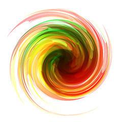 Image showing Colorful abstract icon. Dynamic flow illustration. Swirl vector 