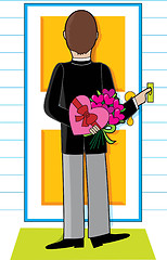 Image showing Man with Flowers